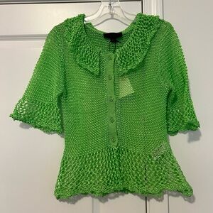 NWT Zara Crochet Button Down Top